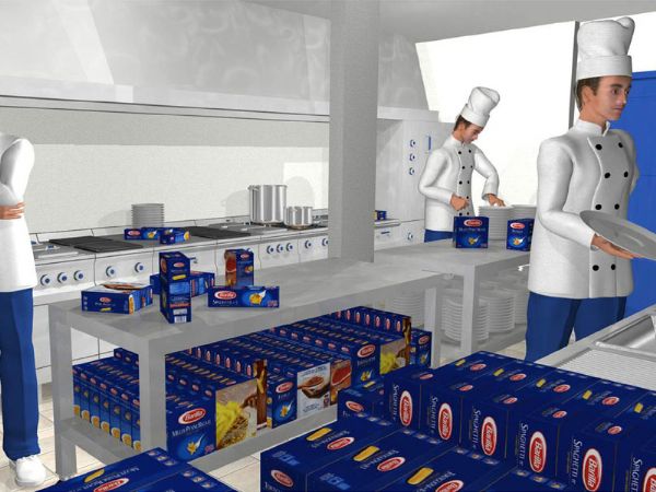 Visual allestimento evento Barilla