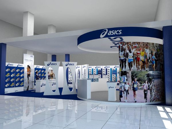 Visual allestimento stand Asics