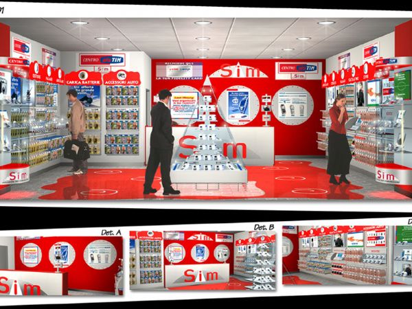 Visual merchandising punti vendita Sim e Wap