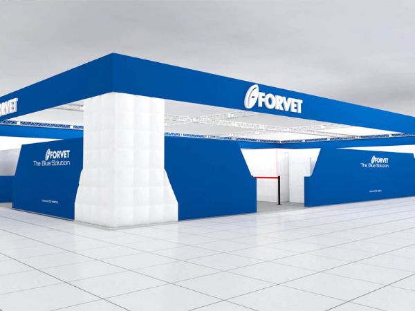Visual allestimento stand Forvet