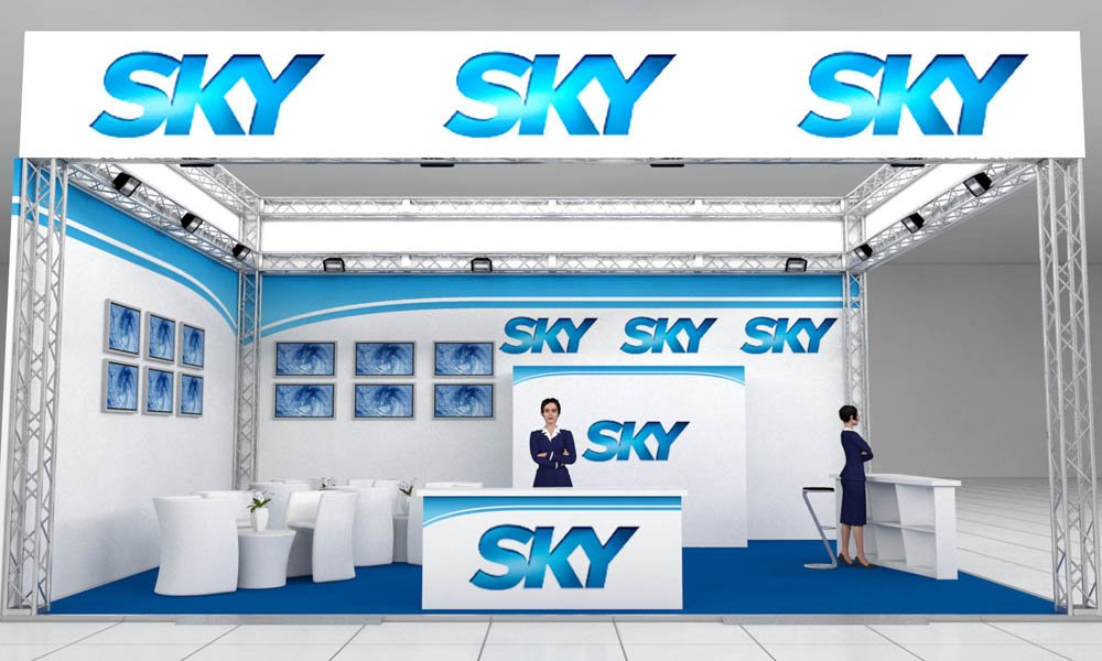 Visual allestimento stand Sky