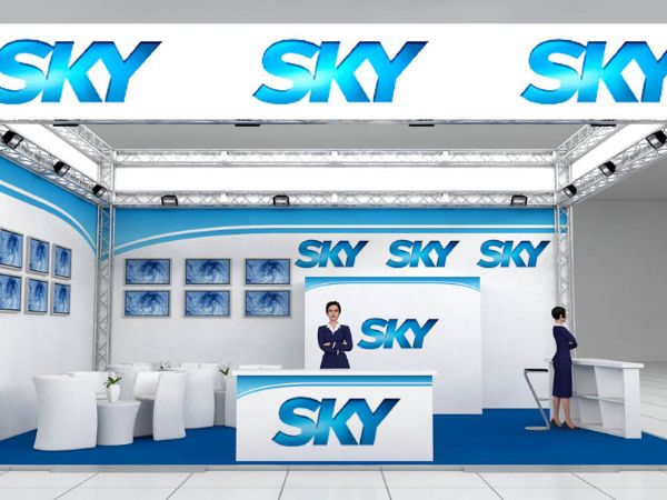 Visual allestimento stand Sky