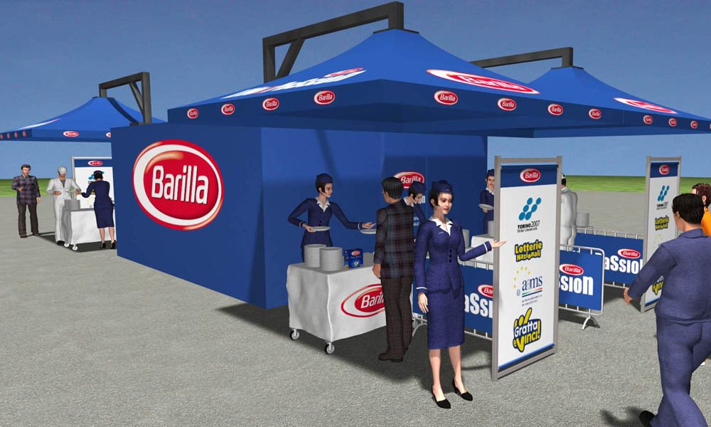 Visual allestimento evento Barilla 2
