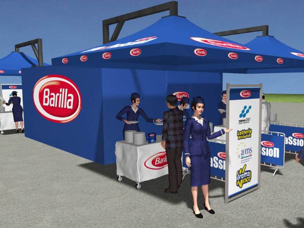 Visual allestimento evento Barilla 2