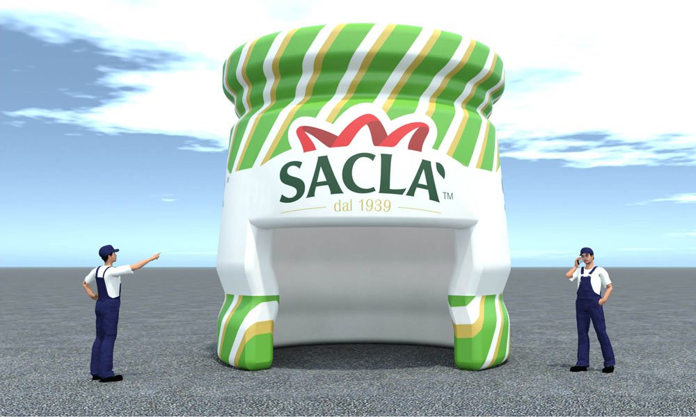 Modello 3D e render visual stand gonfiabili ad aria fredda - Peraria Fly Service (2008) #1