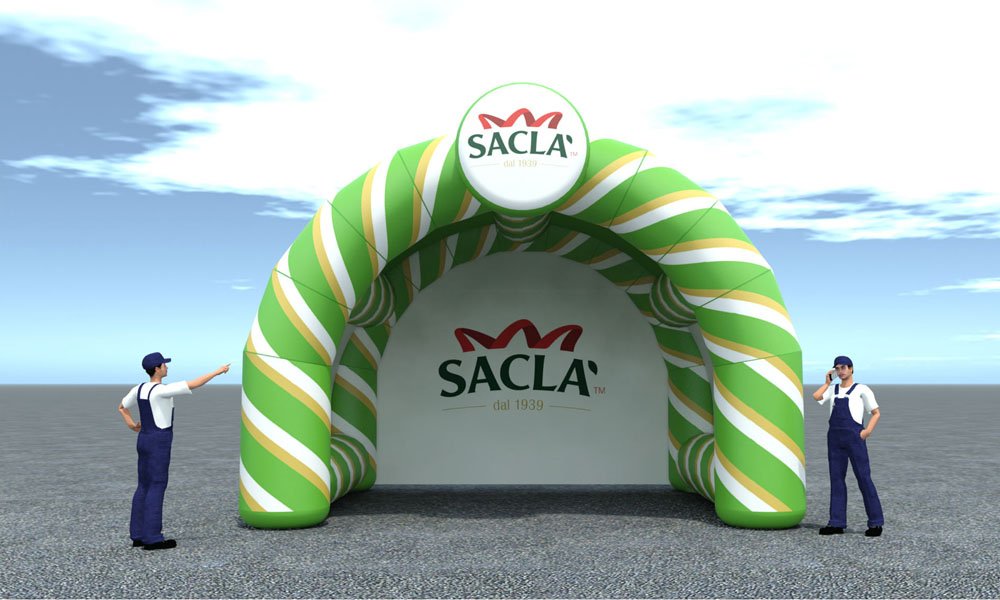 Modello 3D e render visual stand gonfiabili ad aria fredda - Peraria Fly Service (2008) #2