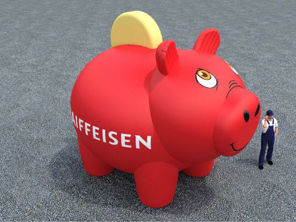 Modello 3D e render visual manufatto gonfiabile ad aria fredda - Peraria Fly Service (2006)