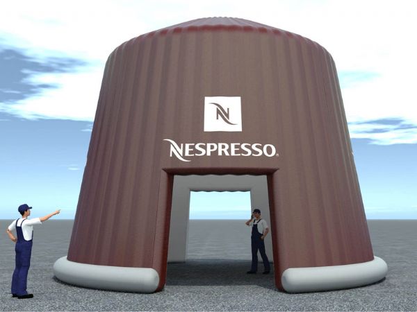 Modello 3D e render visual stand gonfiabili ad aria fredda - Peraria Fly Service (2009)