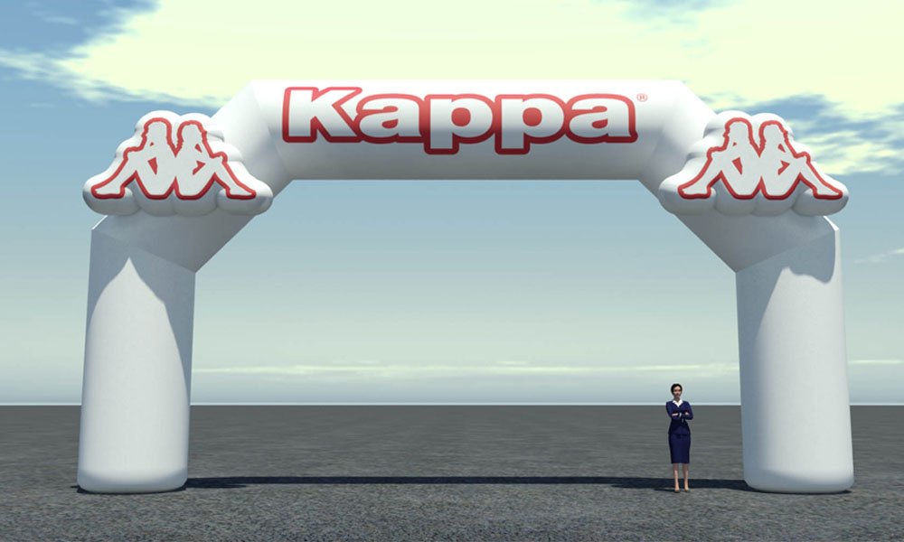 Modello 3D e render visual arco gonfiabile ad aria fredda - Peraria Fly Service (2009)