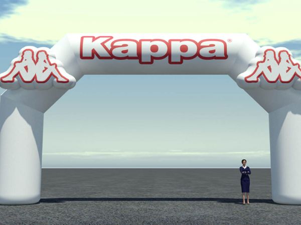 Modello 3D e render visual arco gonfiabile ad aria fredda - Peraria Fly Service (2009)