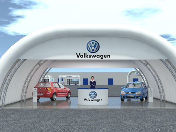 Modello 3D e render visual stand gonfiabili ad aria fredda - Peraria Fly Service (2010) #2