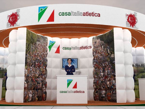 Modello 3D e render visual stand gonfiabili ad aria fredda - Peraria Fly Service (2010) #3