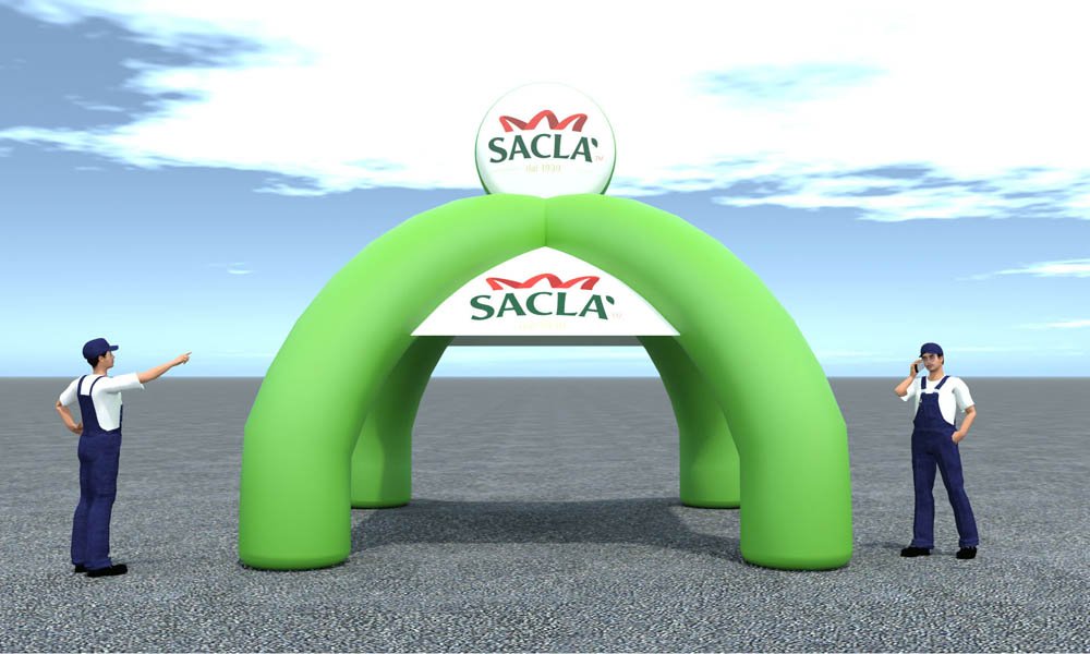 Modello 3D e render visual stand gonfiabili ad aria fredda - Peraria Fly Service (2008) #4