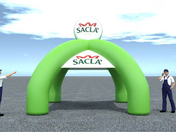 Modello 3D e render visual stand gonfiabili ad aria fredda - Peraria Fly Service (2008) #4