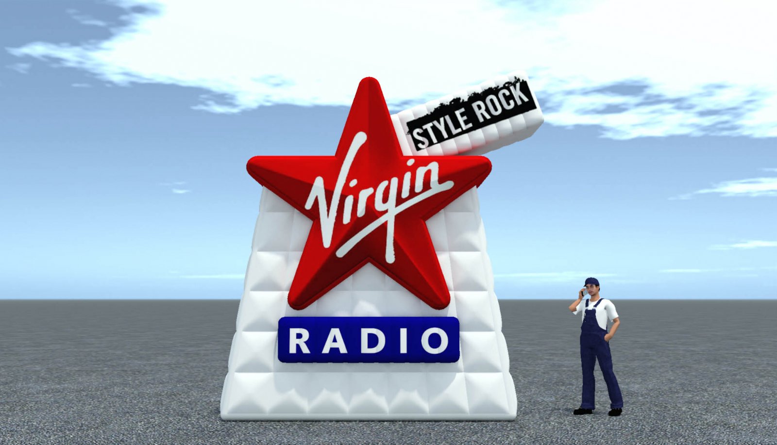 Modello 3D e render visual stand gonfiabile ad aria fredda - Peraria Fly Service (2011) #3