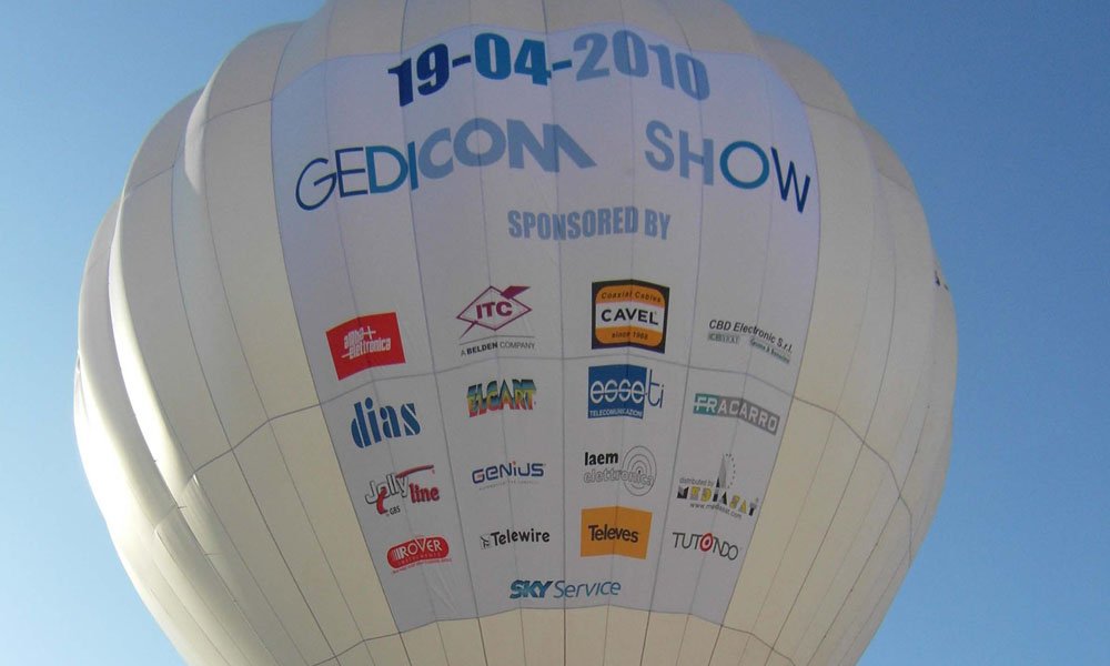 Modello 3D e render visual mongolfiera Gedicom Show