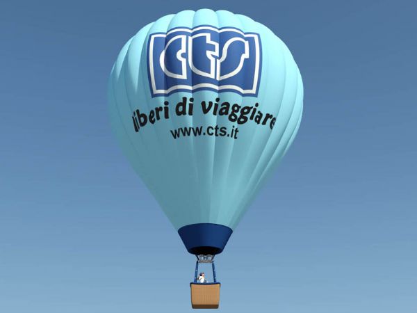 Modello 3D e render visual mongolfiera CTS