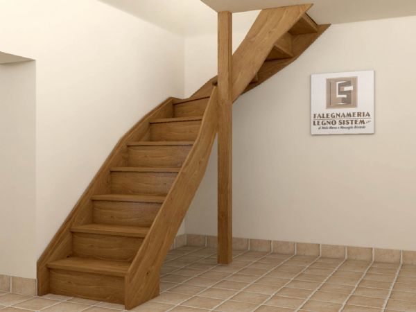 Scala su Misura in Legno – Progettazione 3D e CNC