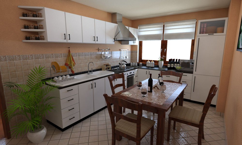 Modello 3D e Render arredamento interno Craiova Romania - Impresa Cullati (2010) #3