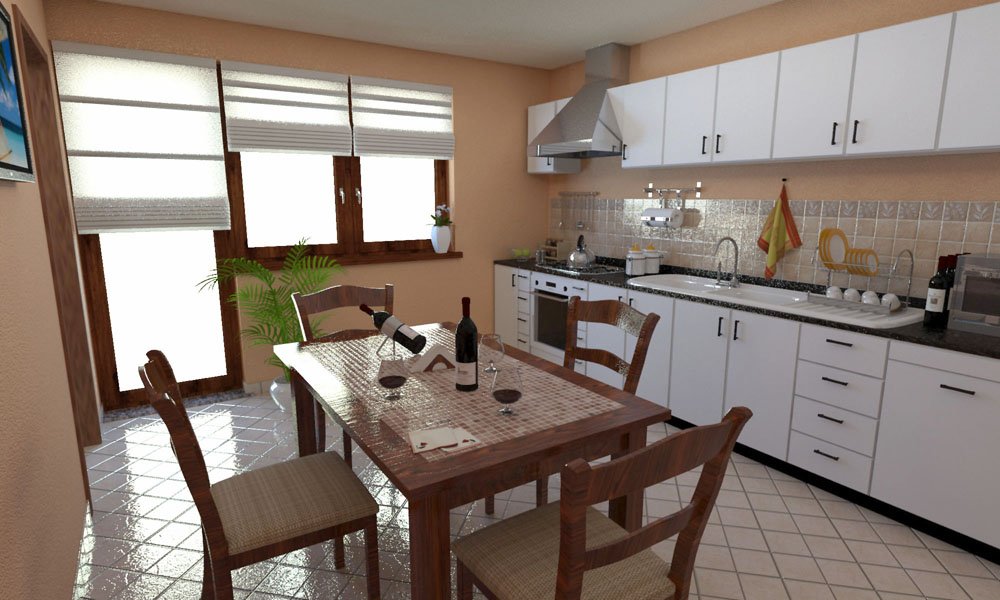 Modello 3D e Render arredamento interno Craiova Romania - Impresa Cullati (2010) #5