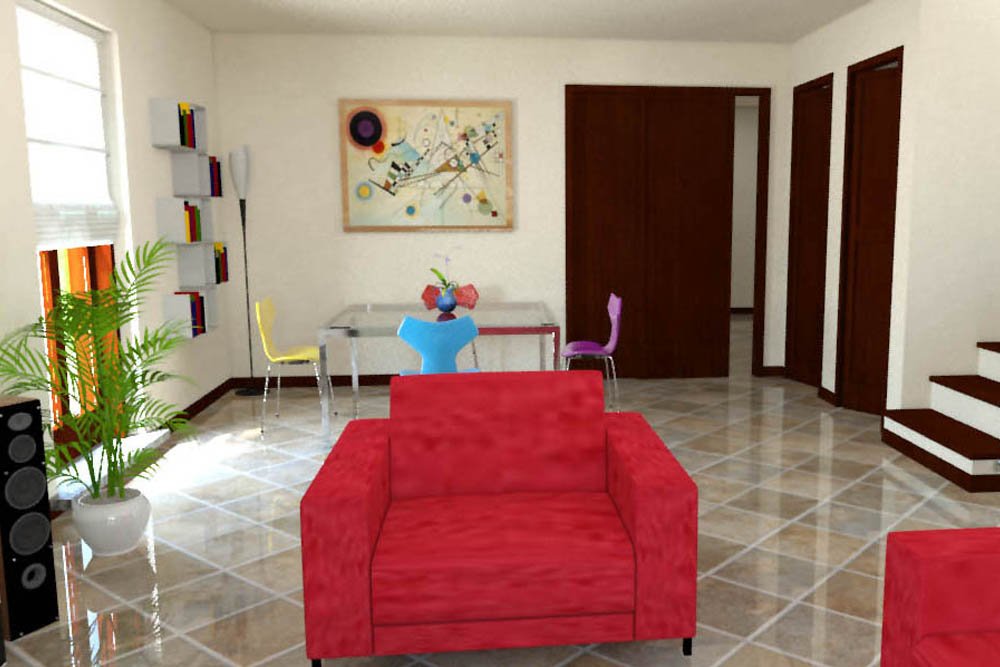 Modello 3D e Render arredamento interno