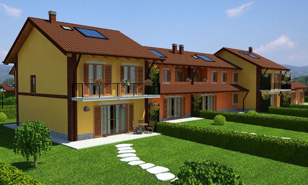 Modello 3D e Render nuovo progetto a La Loggia (TO)
