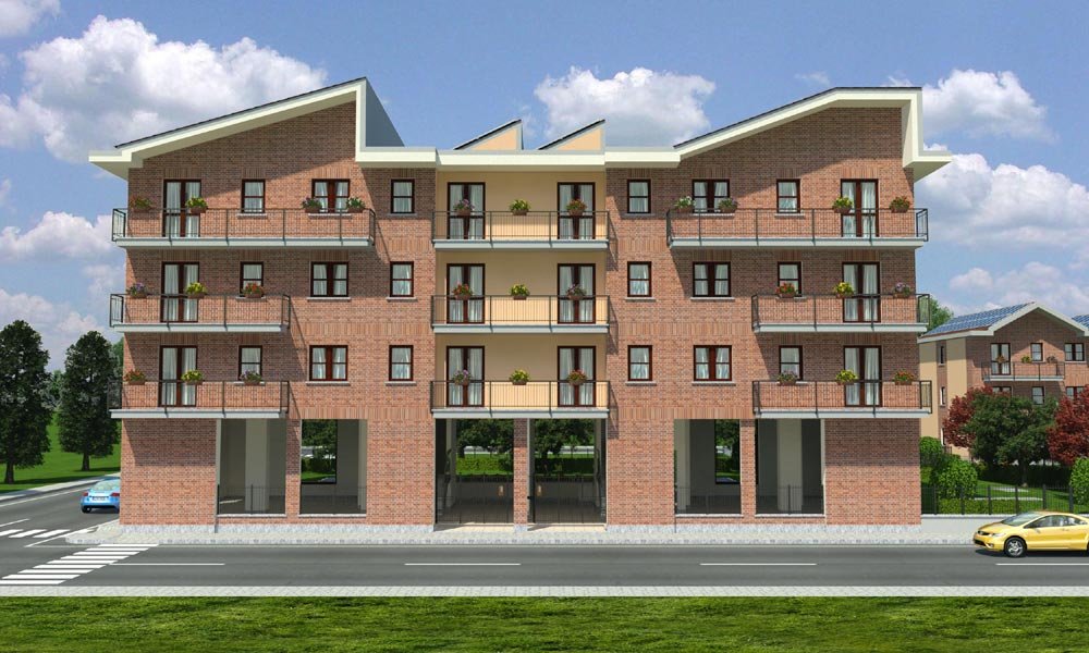 Modello 3D e Render nuovo progetto a Grugliasco (TO) - Edil-To s.rl. (2009) #1