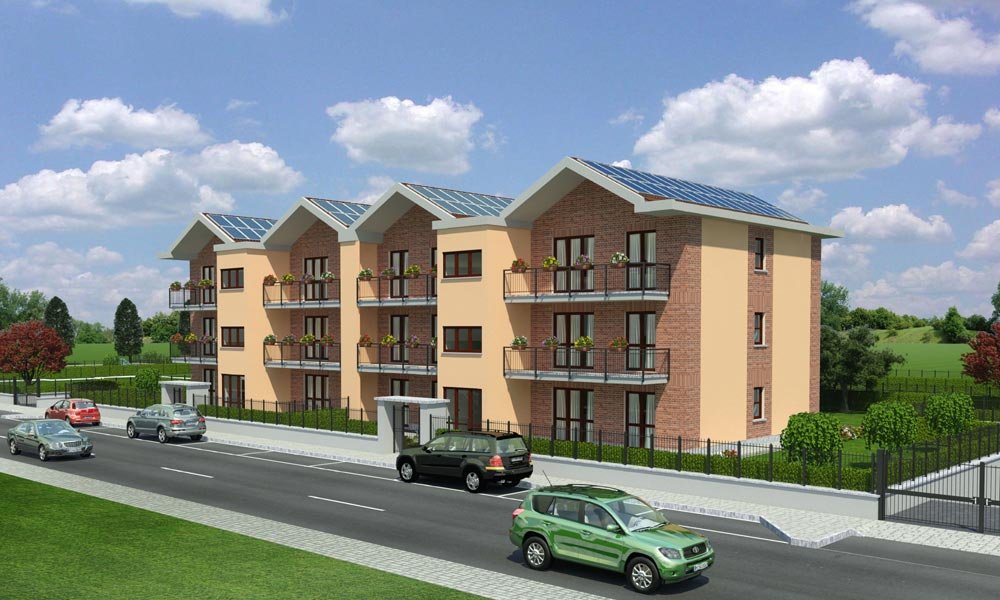 Modello 3D e Render nuovo progetto a Grugliasco (TO) - Edil-To s.rl. (2009) #2
