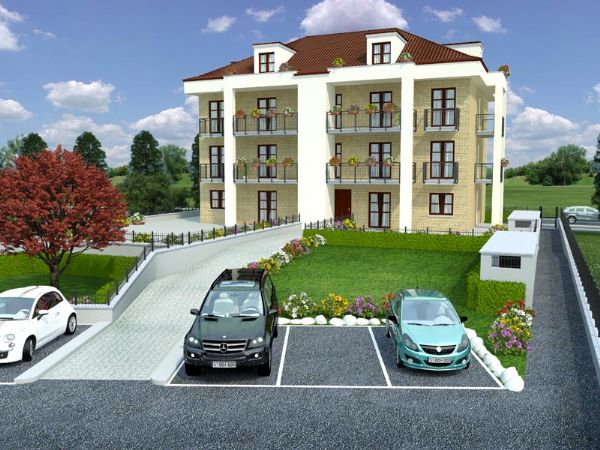 Modello 3D e Render nuovo progetto a Vinovo (TO) - G.S.A. Costruzioni (2010)