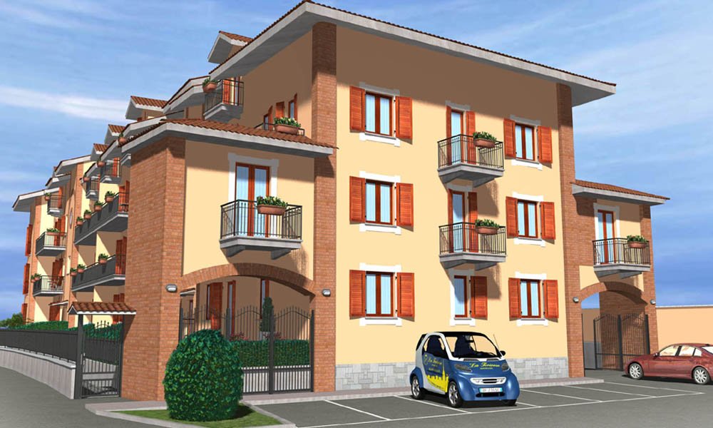 Modello 3D e Render nuovo progetto a Vinovo (TO) - La Torinese s.r.l. (2007)