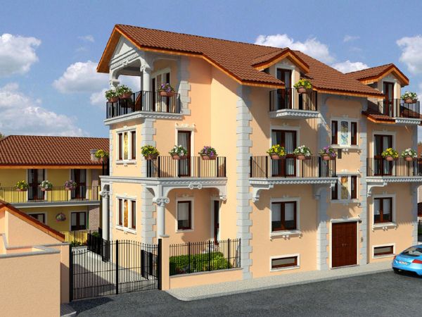 Modello 3D e Render nuovo progetto a Vinovo (TO) - La Torinese s.r.l. (2009)