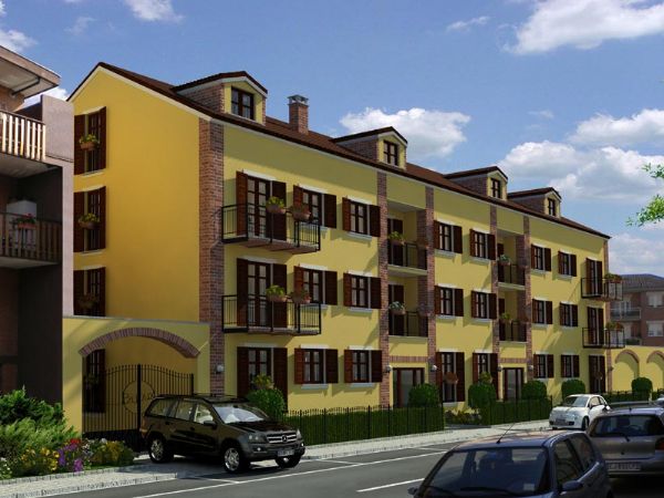 Modello 3D e Render nuovo progetto a Vinovo (TO) - G.S.A. Costruzioni (2008)
