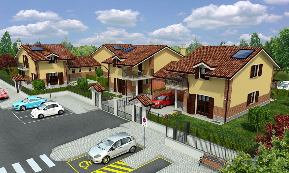 Modello 3D e Render nuovo progetto a Vinovo (TO) - La Torinese s.r.l. (2012) #1