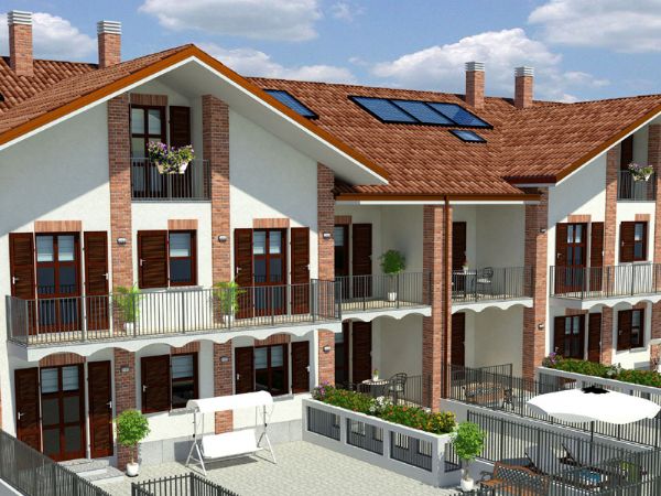Modello 3D e Render nuovo progetto a Vinovo (TO) - G.S.A. Costruzioni (2011)