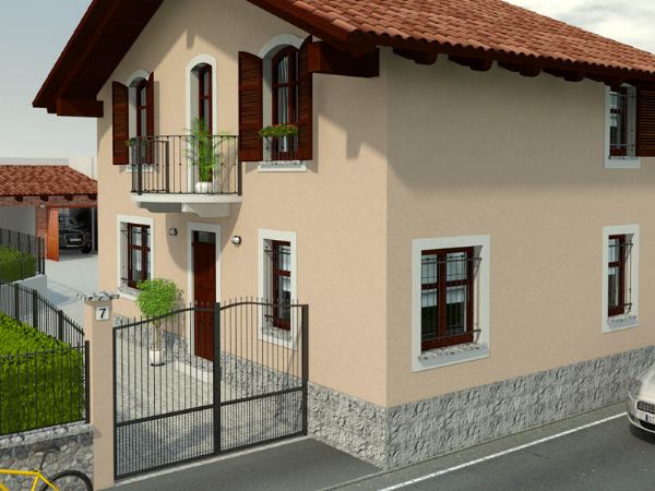 Modello 3D e Render nuovo progetto a Piobesi Torinese (TO)