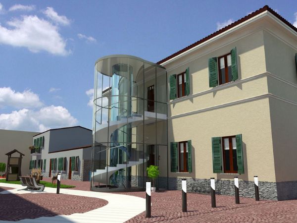 Modello 3D dell'intero centro del Comune Rivalba (TO) e Render - Tiberga Marco (2015) #1