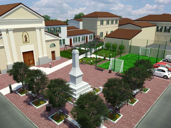 Modello 3D dell'intero centro del Comune Rivalba (TO) e Render - Tiberga Marco (2015) #3
