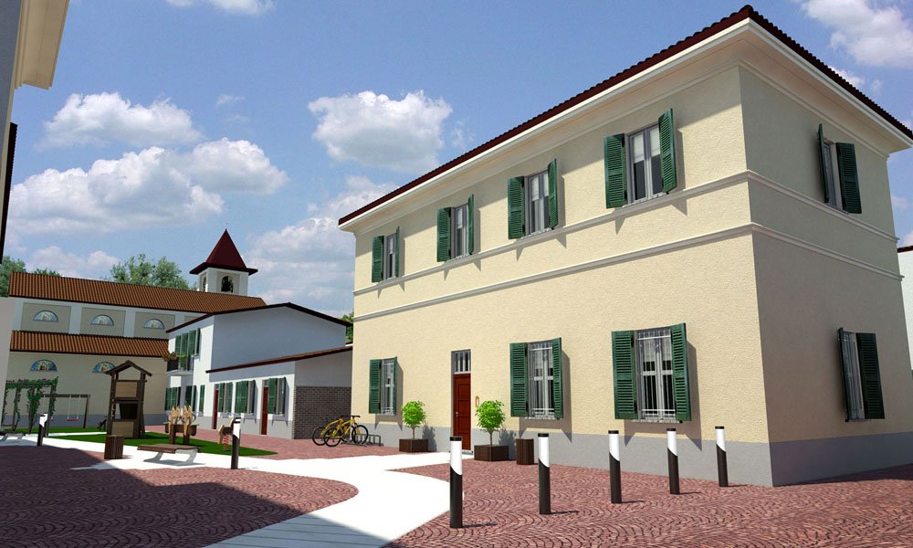 Modello 3D dell'intero centro del Comune Rivalba (TO) e Render - Tiberga Marco (2015) #4