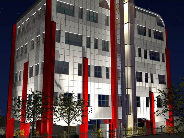 Modello 3D e Render nuovo progetto Palazzina Uffici