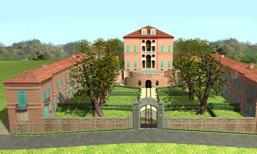 Modello 3D e Render riqualificazione villa dell'800