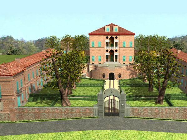 Modello 3D e Render riqualificazione villa dell'800
