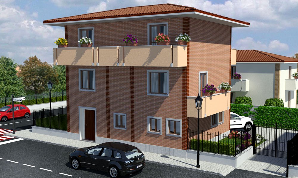 Modello 3D e Render nuovo progetto a Novara (NO)