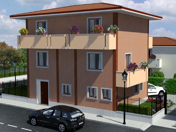Modello 3D e Render nuovo progetto a Novara (NO)
