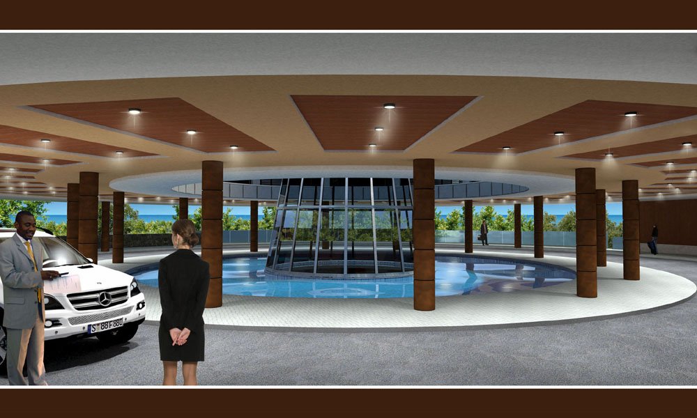 Modello 3D e Render progetto riqualificazione del Ducor Palace Hotel - Serapioni Progetti (2009) #2