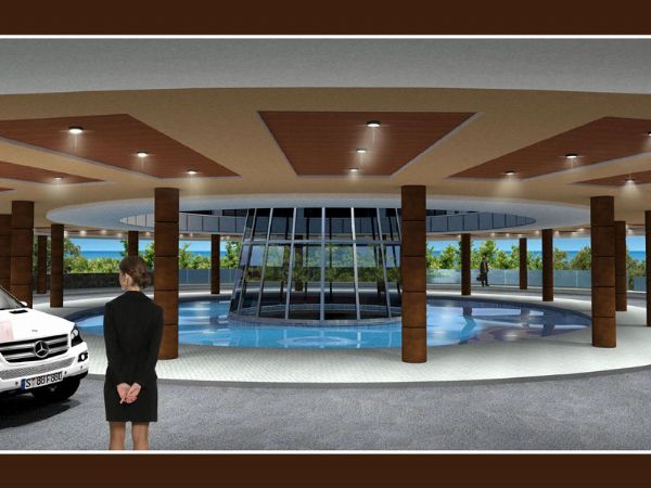 Modello 3D e Render progetto riqualificazione del Ducor Palace Hotel - Serapioni Progetti (2009) #2