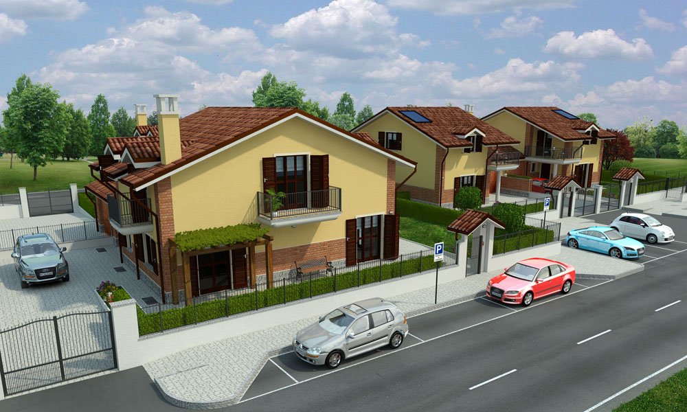 Modello 3D e Render nuovo progetto a Vinovo (TO) - La Torinese s.r.l. (2012) #2