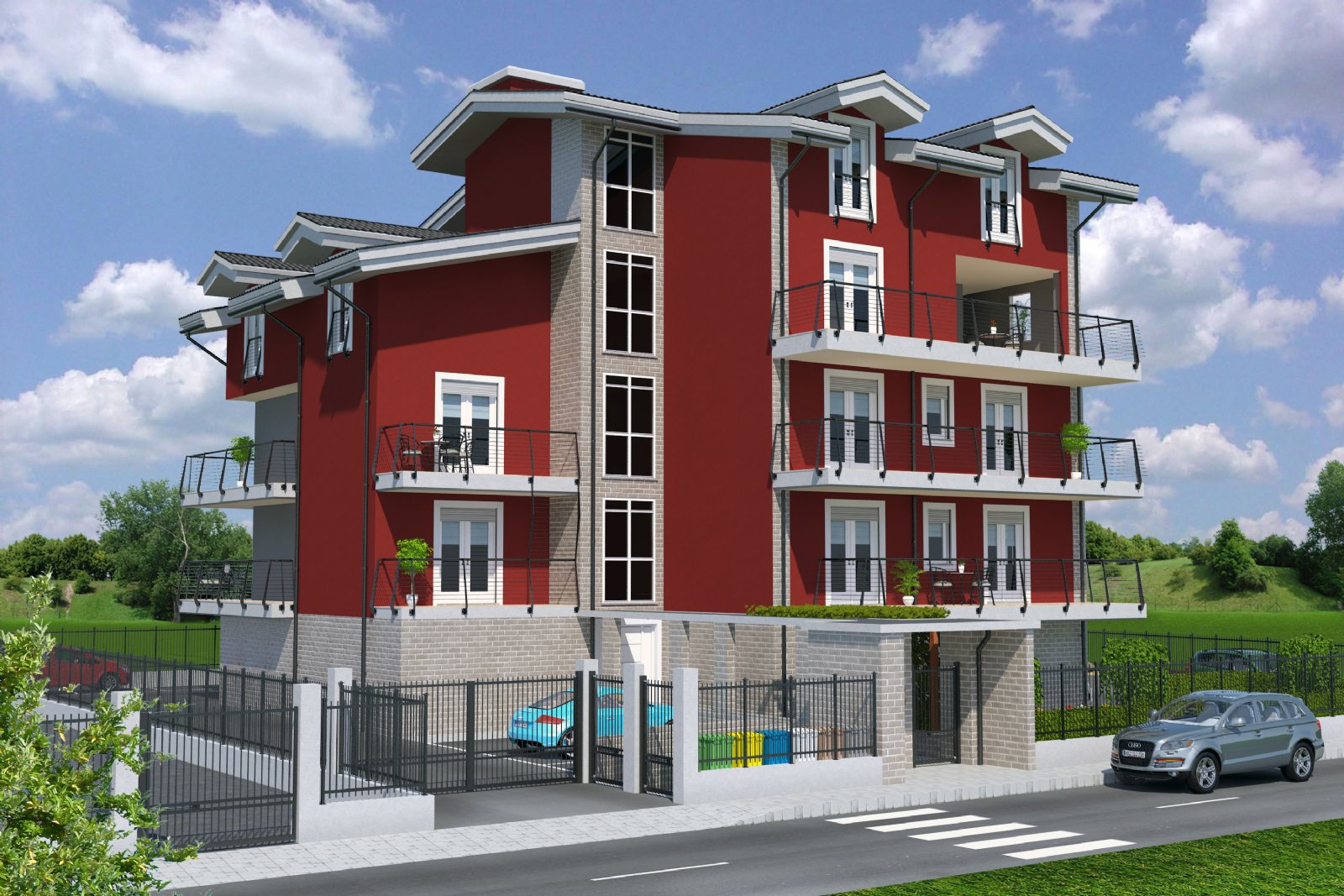 Modello 3D e Render nuovo progetto a Grugliasco (TO) - Edil-To s.rl. (2015) #1