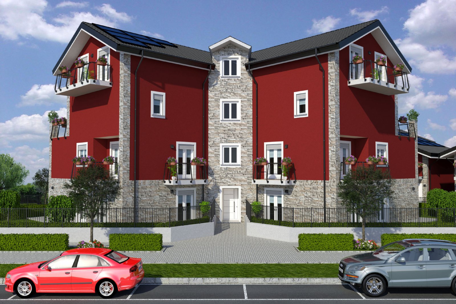 Modello 3D e Render nuovo progetto a Vinovo (TO) - La Torinese s.r.l. (2014)