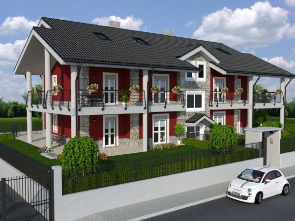 Modello 3D e Render nuovo progetto a Vinovo (TO) - G.S.A. Costruzioni (2013) #1