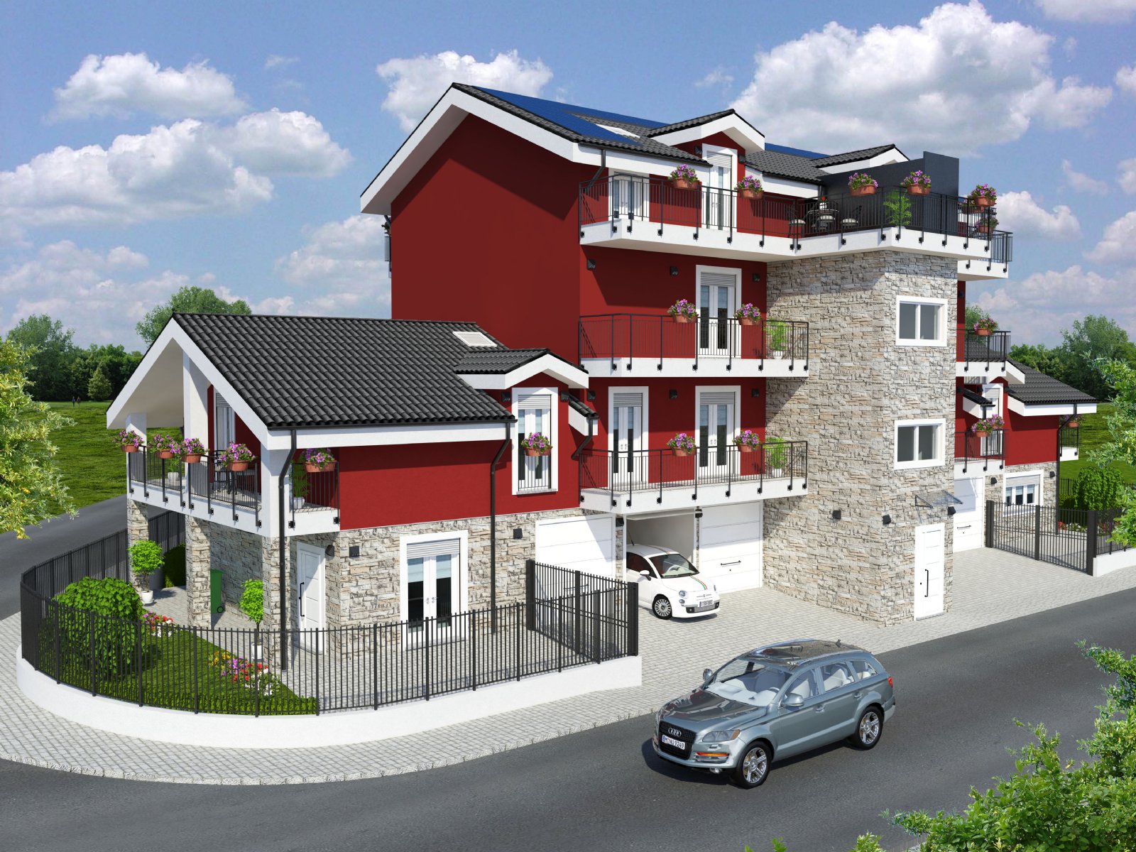 Modello 3D e Render progetto ristrutturazione a Nichelino (TO)